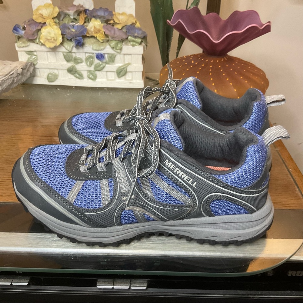 MERRELL WOMENS TRAIL HACE HIKING SNEAKERS 7.5 - Picture 3 of 7